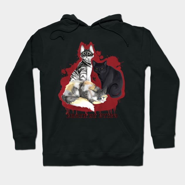 Three Man-Eating Cats - Death by Dying Fan Art Hoodie by Patchy_the_Rat